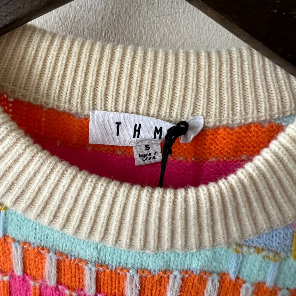 THML Colorful Rib Quarter Sleeve Sweater - Picture 6 of 7